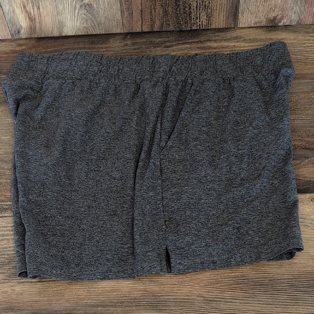 Activ8 Gray Athletic Elastic Waistband Heathered Texture Flowy Shorts L - Picture 3 of 4
